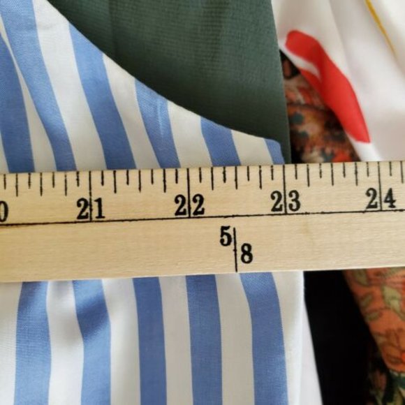 Old Navy Sundress blue white stripe v neck womens XXL smock back NWT Adj straps - Picture 5 of 8